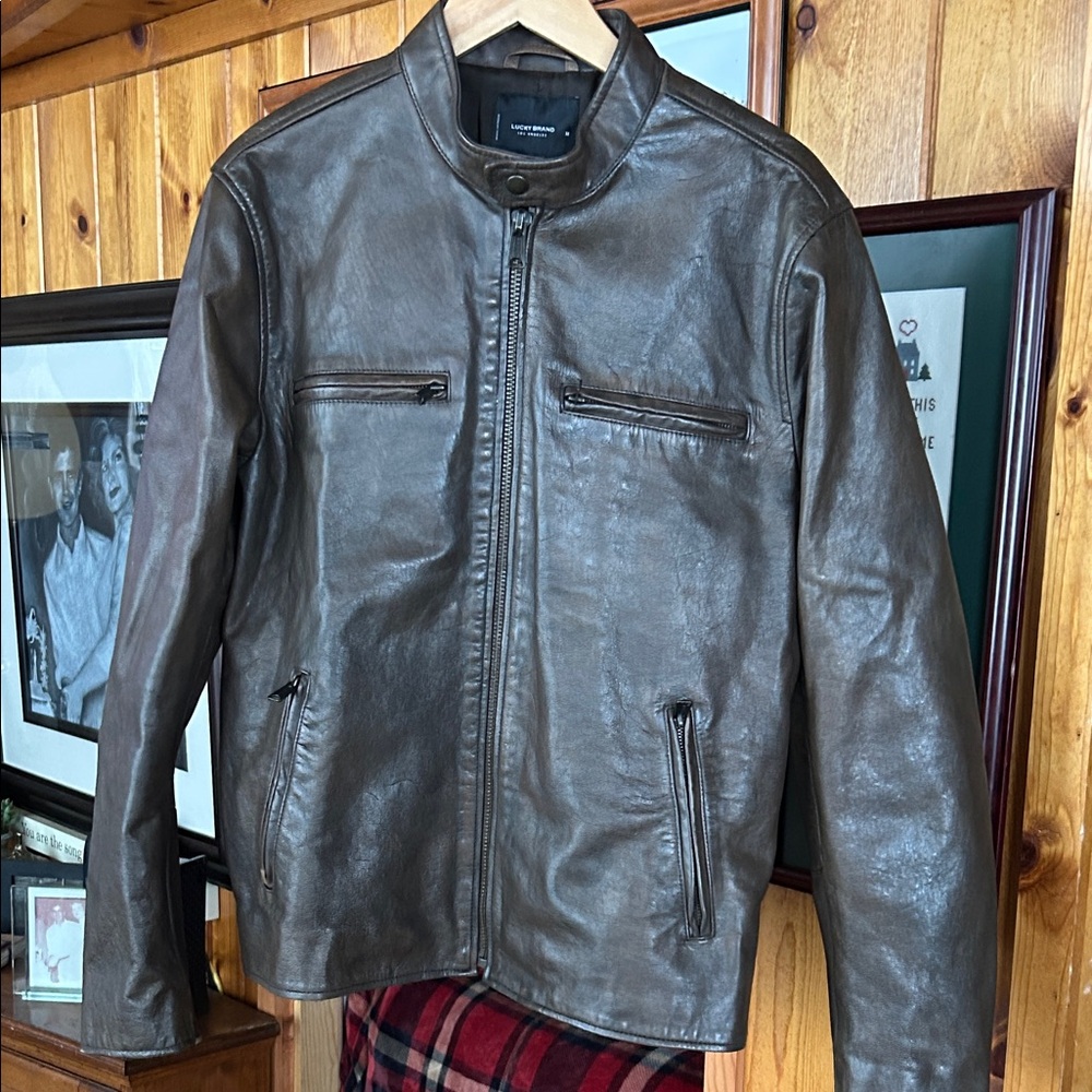 Lucky Brand Brown Leather Jacket